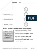 Longman Pearson Big English Level3 Revision Test Units 1 2 3