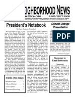 President's Notebook: Neighborhood News