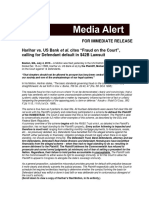 Harihar vs. US Bank Et Al. Cites "Fraud On The Court", Calling For Defendant Default in $42B Lawsuit