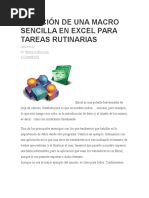 Creación de Una Macro Sencilla en Excel para Tareas Rutinarias