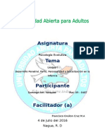 Tema I DESARROLLO PRENATAL, PARTO. PERSONALIDAD Y SOCIALIZACION EN LA INFANCIA