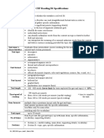 CEF Reading B1 Specifications Purpose: General: Specific