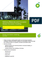 Stress Corrosion Cracking in Refunery Pipework and Vessels