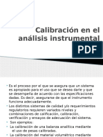 Calibración en El Análisis Instrumental