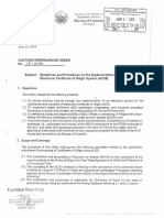 BOC CMO 17 2016 Guidelines Procedures On The Implementation of The Electronic Certificate of Origin System ECOS