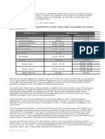 BMI Classification Who