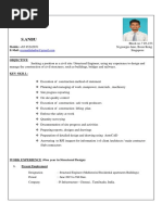 Resume For Singapore Spass Civil Engineer