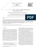 The RELQUAL Scale: A Measure of Relationship Quality in Export Market Ventures