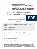 United States v. Glenn Owen Neff, III, 935 F.2d 278, 10th Cir. (1991)