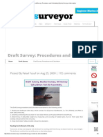 Draft Survey - Procedures and Calculation - Marine Surveyor Information