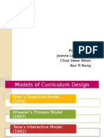 Models of Curriculum Design