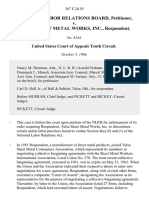 National Labor Relations Board v. Tulsa Sheet Metal Works, Inc., 367 F.2d 55, 10th Cir. (1966)