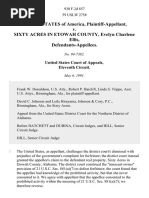 United States v. Sixty Acres in Etowah County, Evelyn Charlene Ellis, 930 F.2d 857, 11th Cir. (1991)