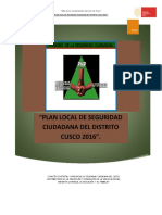 Plan Distrital de Seguridad Ciudadana Cusco