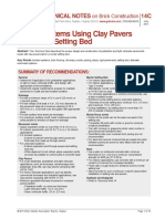 Paving Systems Using Clay Pavers in A Mortar Setting Bed: Technical Notes 14C