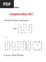 (Assumptions Leading To This?) : Summary of Last Lecture