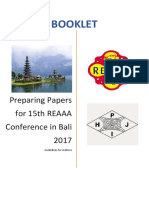 Booklet For 15th Reaaa Conference 2017