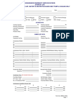 Water Cooled Package (WCPS) Start-Up Form