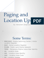 Paging and Location Update: By: Abidullah Zarghoon