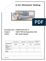 Procedure For Ultrasonic Testing