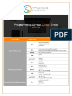 Programming Syntax Cheat Sheet