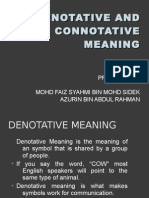 Denotative and Connotative Meaning