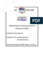 BAF2202 Management Accounting I