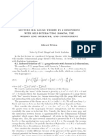 Lecture Ii-6: Gauge Theory in 2 Dimensions With Self-Interacting Bosons, The Wilson Line Operator, and Confinement Edward Witten