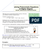 Solving Higher Order Polynomials