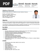 Hafeez Fareed: Objective