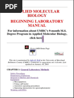 Applied Molecular Biology Beginning Laboratory Manual