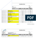 Calculation Sheet: Calc No File Elec File Location Project Title Proj No Client Phase/CTR Calculation Title