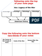 Class Notes: Legacy of The War: American Victory