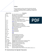 Basic PC Shortcut Keys