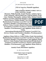 United States v. The Bonanno Organized Crime Family of La Cosa Nostra, Joseph Bonanno, Philip Rastelli, Joseph Massino, Anthony Spero, Louis Attanasio, Alfred Embarrato, Gabriel Infanti, Frank Lino, Nicholas Marangello, Anthony Reila, Michael Sabella, Anthony Graziano, Benjamin Ruggiero, Ignatius Bracco, James Vincent Bracco, William Rodini, Vito Gentile, International Brotherhood of Teamsters Local 814 Van Drivers, Packers and Furniture Handlers, Warehousemen's and Appliance Home Delivery Union, Executive Board of International Brotherhood of Teamsters Local 814 Van Drivers, Packers and Furniture Handlers, Warehousemen's and Appliance Home Delivery Union, International Brotherhood of Teamsters Local 814 Van Drivers, Packers and Furniture Handlers, Warehousemen's and Appliance Home Delivery Union Welfare Fund, International Brotherhood of Teamsters Local 814 Van Drivers, Packers and Furniture Handlers, Warehousemen's and Appliance Home Delivery Union Pension Fund, International Brother