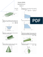 Mechanics (PH-001) Distributed Forces:1 Tutorial - 3