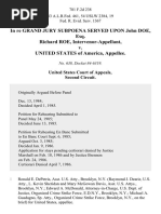 In Re Grand Jury Subpoena Served Upon John Doe, Esq. Richard Roe, Intervenor-Appellant v. United States, 781 F.2d 238, 2d Cir. (1985)