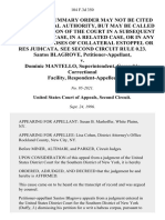 Santos Blagrove v. Dominic Mantello, Superintendent, Coxsackie Correctional Facility, 104 F.3d 350, 2d Cir. (1996)