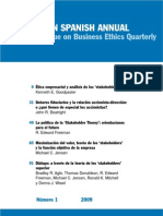 Edición en Español 2009 Del Business Ethics Quarterly