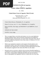 United States v. Walter Julian White, 446 F.2d 1280, 3rd Cir. (1971)