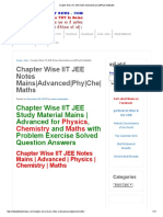 Chapter Wise IIT JEE Notes Mains - Advanced - Phy - Che - Maths