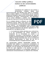 Intervención Política-Administrativa en Las Universidades Públicas Del Perú