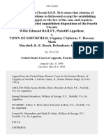 Willie Edmond Bailey v. Town of Smithfield, Virginia Claiborne v. Havens Mark Marshall K. E. Beach, 19 F.3d 10, 4th Cir. (1994)