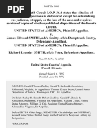 United States v. James Edward Smith, A/K/A Smitty, A/K/A Dumptruck Smitty, United States of America v. Richard Leander Smith, A/K/A Peter, 966 F.2d 1446, 4th Cir. (1992)