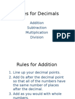 Rules For Decimals