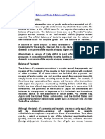 Balance of Trade & Payments