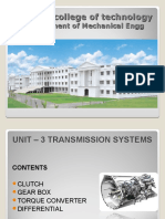 Automobile Engineering - UNIT 3:transmission System