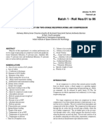 Performance Test On Two-Stage Reciprocating Air Compressor