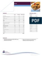 Energy Bars With Milk Powder: Ingredients Nutritional Content