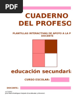 Cuaderno Del Profesor Completo en Excel Listo para Usar Secundaria y BACH Excel 97